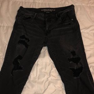 Aeo denim x artist crop